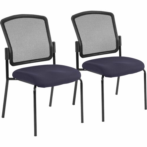 Eurotech Dakota 2 Guest Chair - Winery Fabric Seat - Steel Frame - Four-legged Base - 1 Each