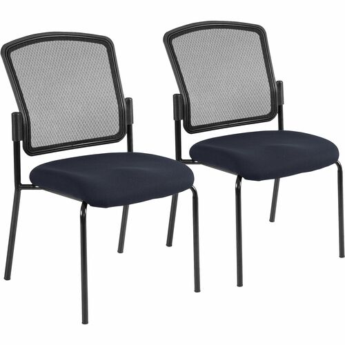 Eurotech Dakota 2 7014 Guest Chair - Navy Fabric Seat - Steel Frame - Four-legged Base - 2 / Carton