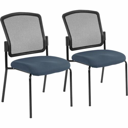 Eurotech Dakota 2 Guest Chair - Chesapeake Fabric Seat - Steel Frame - Four-legged Base - 2 / Carton