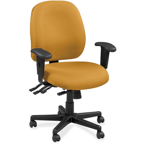 Eurotech 4x4 49802A Task Chair - Butterscotch Seat Color - Leather Seat Material - Butterscotch Back Color - Leather Back Material - 5-star Base - 1 Each