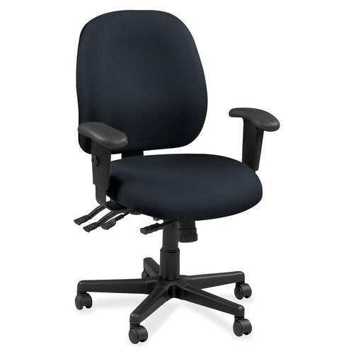 Eurotech 4x4 49802A Task Chair - Midnight Seat Color - Leather Seat Material - Midnight Back Color - Leather Back Material - 5-star Base - 1 Each
