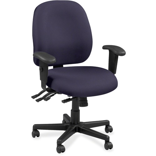 Eurotech 4x4 49802A Task Chair - Winery Leather Seat - Winery Leather Back - 5-star Base - 1 Each