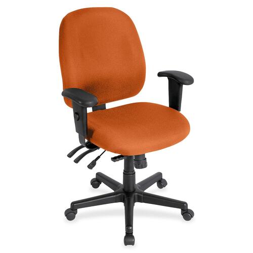 Eurotech 4x4 498SL Task Chair - Pumpkin Seat Color - Fabric Seat Material - Pumpkin Back Color - Fabric Back Material - 5-star Base - 1 Each