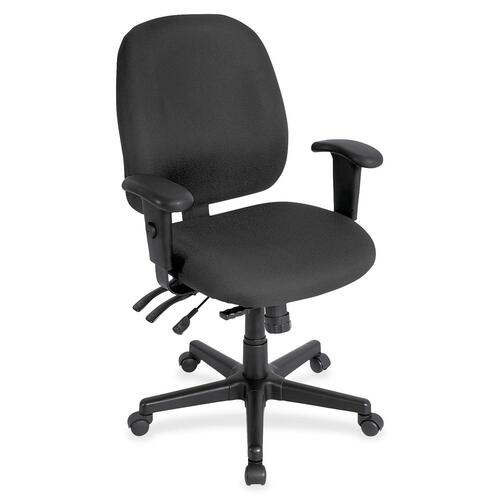 Eurotech 4x4 498SL Task Chair - Charcoal Seat Color - Fabric Seat Material - Charcoal Back Color - Fabric Back Material - 5-star Base - 1 Each