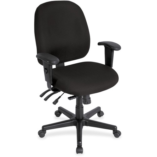 Eurotech 4x4 Task Chair - Black Fabric Seat - Black Fabric Back - 5-star Base - 1 Each