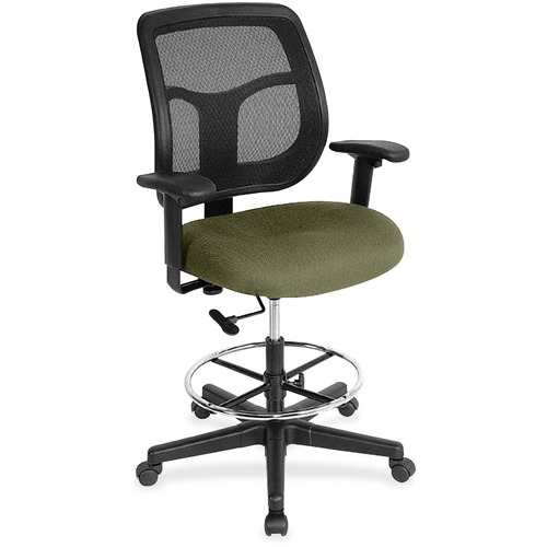 Eurotech Apollo DFT9800 Drafting Stool - Leaf Fabric Seat - 5-star Base - 1 Each