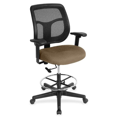 Eurotech Apollo DFT9800 Drafting Stool - Roulette Fabric Seat - 5-star Base - 1 Each