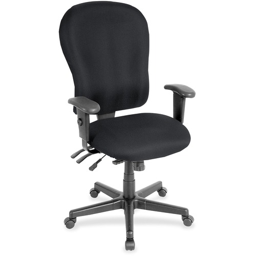 Eurotech 4x4 XL FM4080 High Back Executive Chair - Onyx Fabric Seat - Onyx Fabric Back - 5-star Base - 1 Each