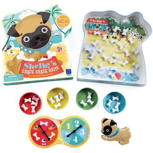 Educational Insights Shelby's Snack Shack Game - Skill Learning: Visual, Number Recognition, Counting, Addition, Subtraction, Fine Motor, Eye-hand Coordination, Mathematics - 4 Year & Up