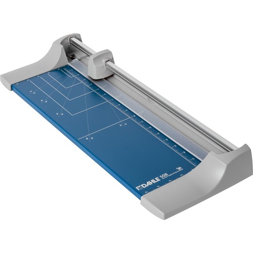 Dahle 508 Personal Rotary Trimmer - Cuts 6Sheet - 18" Cutting Length - 2.9" Height x 8.1" Width - Metal Base, Steel, Aluminum, Plastic - Blue