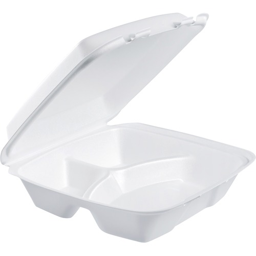 Picture of Dart Large 3-compartment Foam Carryout Trays