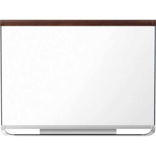 Quartet Prestige 2 Dry-Erase Board - 96" (8 ft) Width x 48" (4 ft) Height - White Porcelain Surface - Mahogany Frame - Horizontal - Magnetic - 1 Each