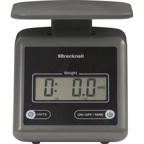 Brecknell Digital Postal Scale - 7.24 lb / 3.29 kg Maximum Weight Capacity - Gray
