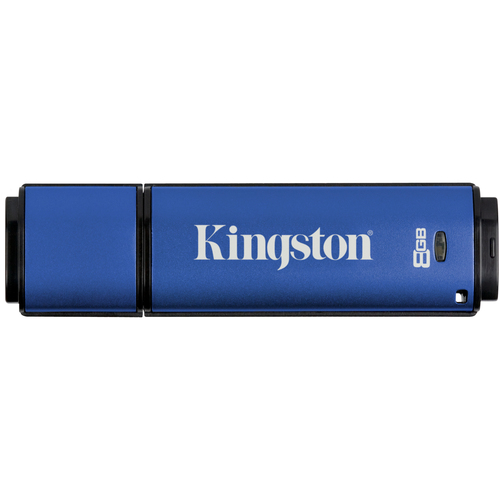 Kingston 8GB DataTraveler Vault Privacy 3.0 USB 3.0 Flash Drive - 8 GB - USB 3.0 - 165 MB/s Read Speed - 22 MB/s Write Speed - 1 Each