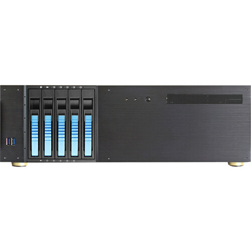 iStarUSA 3U Compact 5x3.5" Bay Hotswap microATX Chassis Black - Rack-mountable - Black, Blue - Aluminum, Steel - 3U - 9 x Bay - 2 x 3.15" x Fan(s) Installed - Micro ATX, ATX Motherboard Supported - 3 x Fan(s) Supported - 1 x External 5.25" Bay - 5 x Exter