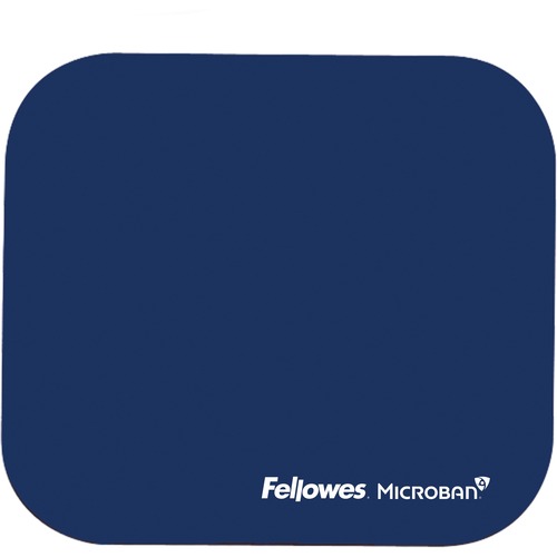 Fellowes Microban® Mouse Pad - Blue - 8" (203.20 mm) x 9" (228.60 mm) x 0.13" (3.30 mm) Dimension - Blue - Rubber Base, Polyester Surface - Wear Resistant, Tear Resistant, Skid Proof - 1 Pack