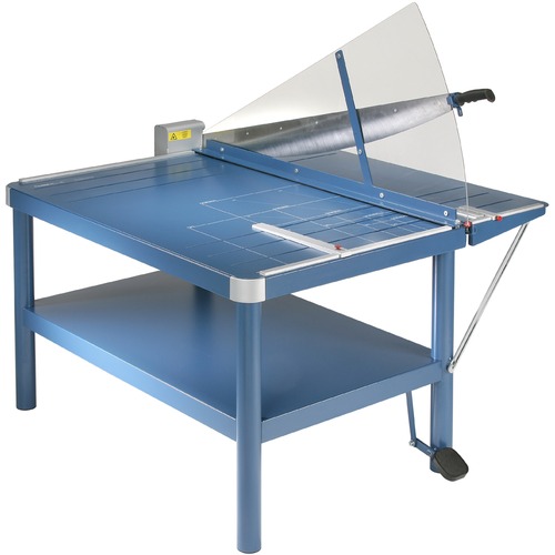 Dahle 565 Premium Guillotine Trimmer - Cuts 30Sheet - 43" Cutting Length - 49" Height - Metal Base, Acrylic Blade Guard, Steel, Aluminum, Plastic, Rubber - Blue