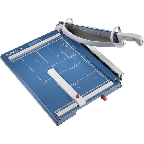 Dahle 565 Premium Guillotine Trimmer - 35 Sheet Cutting Capacity - 15" Cutting Length - Safety Guard, Self-sharpening, Sturdy, Non-skid Rubber Feet, Automatic Clamp, Non-slip Rubber Feet, Adjustable Alignment Guide, Metal Base - Metal, Steel, Rubber, Alum