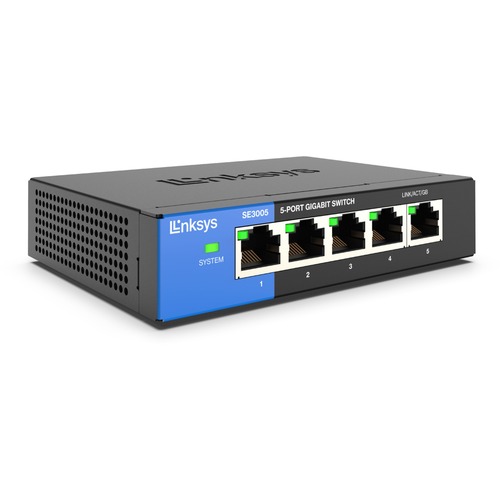 Linksys 5-Port Gigabit Ethernet Switch - 5 Ports - Gigabit Ethernet - 10/100/1000Base-T - 2 Layer Supported - Twisted Pair - Wall Mountable - 1 Year Limited Warranty