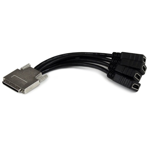 StarTech.com VHDCI Cable Full HD, 4 Port HDMI Video Card Breakout Cable, 1920x1200 60Hz, Mirror/Expand Video, VHDCI to HDMI Adapter - 8.7"/200mm VHDCI male to 4x HDMI female splitter adapter supports upto four Full HD 1920x1200p 60Hz/1080p monitors/displa