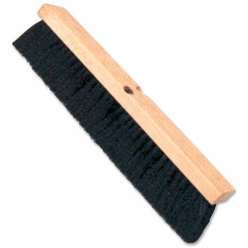 SKILCRAFT® Semi-soft Sweeping Brush - 3" Tampico, Polyester Bristle - 18" Brush Face - Black - 1 Each