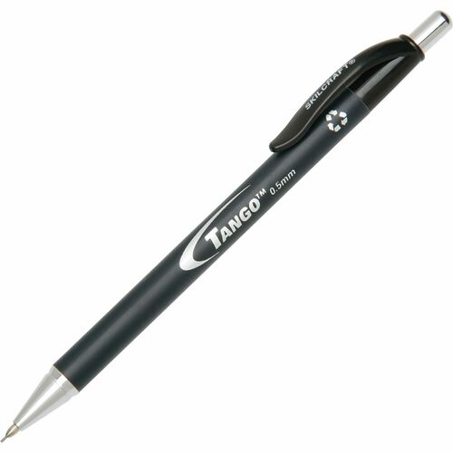 SKILCRAFT® Tango Mechanical Pencils - 0.5 mm Lead - Fine Point - Black Rubberized Barrel - 1 Dozen