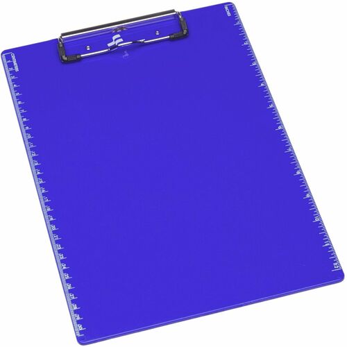 SKILCRAFT® Recycled Plastic Clipboard - 0.50" Clip Capacity - 9" x 12" Sheet Size - Spring Clip - Plastic - Blue - 1 Each
