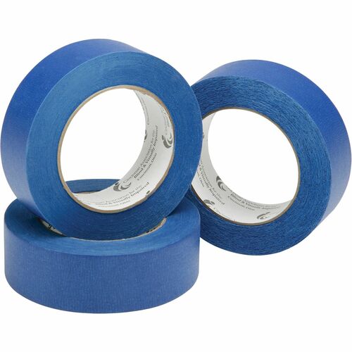 SKILCRAFT Premium Painters Tape - 60 yd Length x 1" Width x 5.7 mil Thickness - Blue - Crepe Backing - Acrylic Adhesive - For Painting, Paint, Varnished Surface, Stain Masking - 1 Roll
