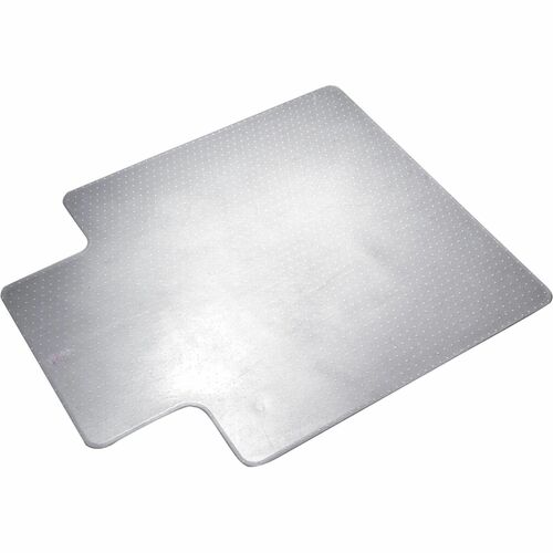 SKILCRAFT® PVC Chairmat - Chair, Floor, Carpet, Low Pile, Medium Pile Carpet - 45" Width x 53" Depth x 0.145" Thickness - Lip Size 12" Length x 20" Width - Polyvinyl Chloride (PVC), Acrylic - Clear - 1 Each
