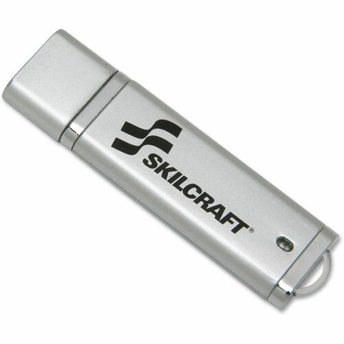 SKILCRAFT® USB Flash Drive - 2 GB - USB - 30 MB/s Read Speed - 25 MB/s Write Speed - Silver - 1 Each