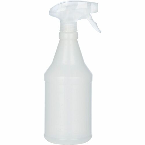 SKILCRAFT Trigger Spray Bottle - Suitable For Cleaning - Chemical Resistant, Adjustable - Clear - 3 / Pack