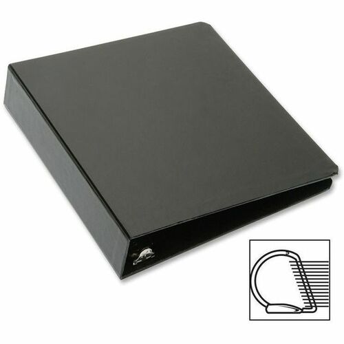 SKILCRAFT® D-ring EZ Clip Recycled Binder - 2" Binder Capacity - Letter - 8 1/2" x 11" Sheet Size - Fastener(s): Slant D-Ring - Chipboard, Paper - Black - Recycled - Recyclable, Sturdy, Warp Resistant, Scuff Resistant, Moisture Resistant, Textured, Re