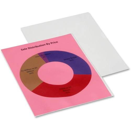 SKILCRAFT® Letter Recycled Project File - 8 1/2" x 11" - Plastic - Translucent - 40% Recycled - 24 / Pack