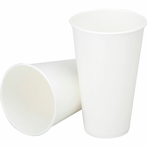 SKILCRAFT® 12 oz Disposable Hot Paper Cups - 12 fl oz - Round - White - Paper, Plastic - Hot Drink, Cold Drink - 1000 / Box