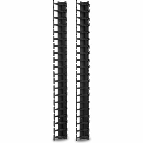 APC by Schneider Electric Vertical Cable Manager for NetShelter SX 600mm Wide 42U (Qty 2) - Cable Manager - Black - 1 - 42U Rack Height - TAA Compliant