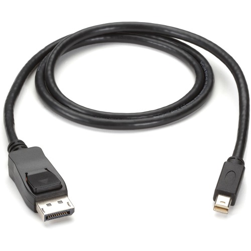 Black Box Mini DisplayPort to DisplayPort Cable, MM, 3-ft. (0.9-m) - 15 ft DisplayPort/Mini DisplayPort A/V Cable for Audio/Video Device, Notebook - First End: 1 x Mini DisplayPort 1.1 Digital Audio/Video - Male - Second End: 1 x DisplayPort 1.1 Digital A