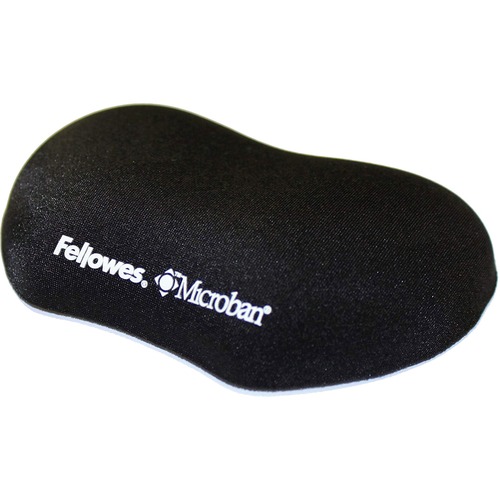 Fellowes PlushTouch Mini Wrist Rest with FoamFusion Technology - Black - 1" (25.40 mm) x 4.88" (123.95 mm) x 3.44" (87.38 mm) Dimension - Black - Memory Foam - Wear Resistant, Tear Resistant - Mouse & Keyboard Wrist Rests - FEL9355801