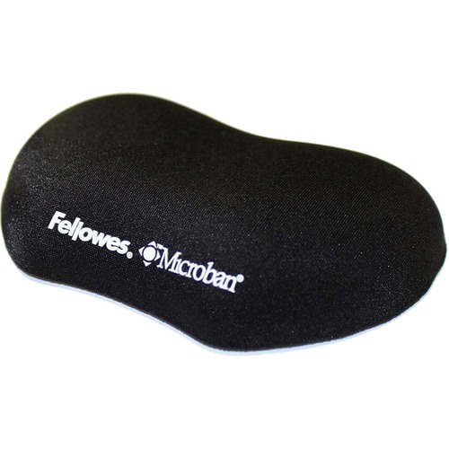 Fellowes PlushTouch Mini Wrist Rest with FoamFusion Technology - Black - 1" (25.40 mm) x 4.88" (123.95 mm) x 3.44" (87.38 mm) Dimension - Black - Memory Foam - Wear Resistant, Tear Resistant