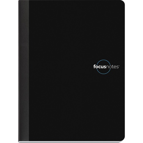TOPS FocusNotes Bound Composition Book - Letter - 80 Pages - Double Stitched - Letter - 7 1/2" x 9 3/4" - White Paper - Black Cover - Heavyweight, Durable Cover, Acid-free - 80 / Each