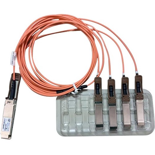 40GBASE ACTIVE OPTICAL QSFP TO 4SFP BREAKOUT CABLE 3M