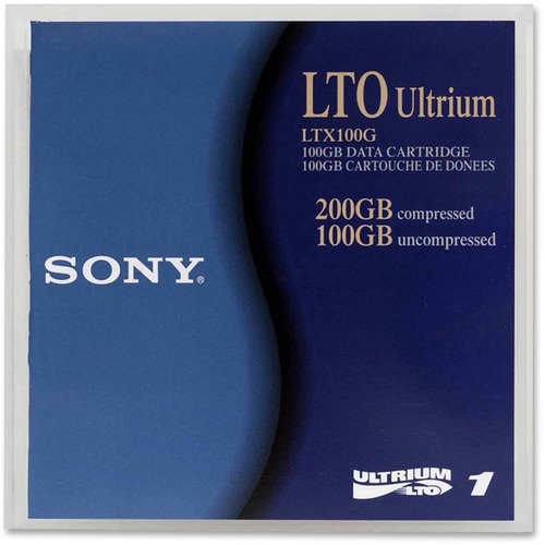 Sony LTO Data Cartridge, 100/200GB - LTO-1 - 100 GB (Native) / 200 GB (Compressed) - 1998.03 ft Tape Length - 1 Pack