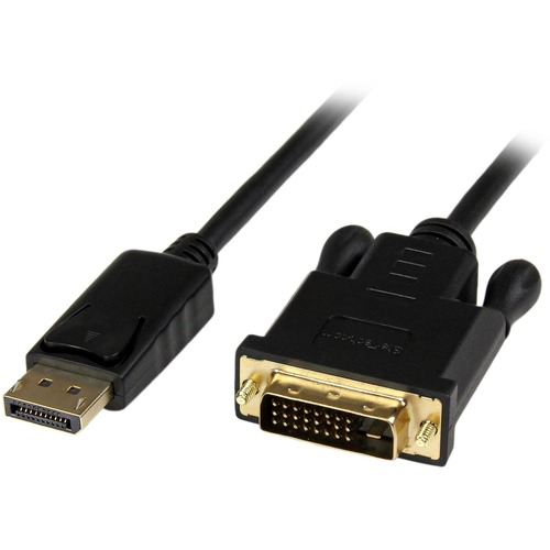StarTech.com 6ft (1.8m) DisplayPort to DVI Cable, 1080p, Active DisplayPort to DVI-D Adapter/Converter Cable, DP 1.2 to DVI Monitor Cable - 6ft Active DisplayPort to DVI-D single-link cable connects DVI monitor/display | 1920x1200/1080p 60Hz; DP 1.2 HBR2;
