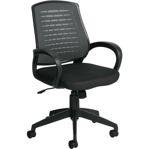Global Java Management Chair - Black Seat - Armrest