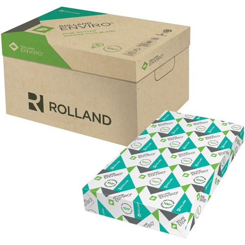 Rolland Enviro100 Laser Recycled Paper - White - Recycled - 100% - 89% Opacity - Legal - 8 1/2" x 14" - 20 lb Basis Weight - Smooth - 500 / Ream