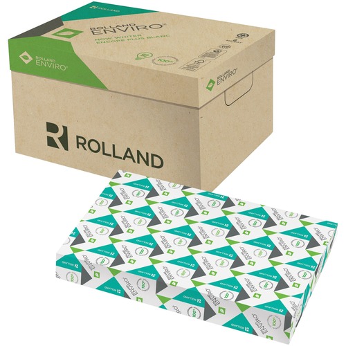 Rolland Enviro100 Laser Recycled Paper - White - Recycled - 100% - 89% Opacity - Ledger/Tabloid - 11" x 17" - 20 lb Basis Weight - Smooth - 500 / Ream - Copy & Multi-use White Paper - ROI5104