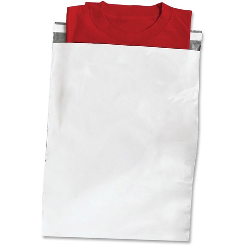 Crownhill Mailer - Shipping - 12" Width x 15 1/2" Length - Self-sealing - Polyethylene - 100 / Pack - White, Gray