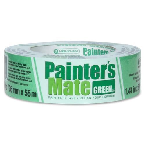 Painter's Mate Green Painter's Tape - 60 yd (54.9 m) Length x 1.41" (35.8 mm) Width - Paper - 1 Each - Matte Green