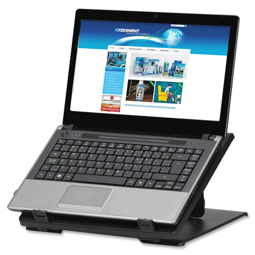 Exponent Microport Laptop Riser - 7.50 kg Load Capacity - 17.72" (450 mm) Height x 2" (50.80 mm) Width x 12.40" (315 mm) Depth - Black