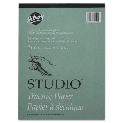 Hilroy Tracing Paper Pad - 44 Sheets - Plain - 9" x 12" - Transparent Paper - Lightweight 