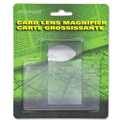 Merangue Card Lens - Magnifying Area 2.13" (53.98 mm) Width x 3.25" (82.55 mm) Length - Magnifiers - MGELG838PG